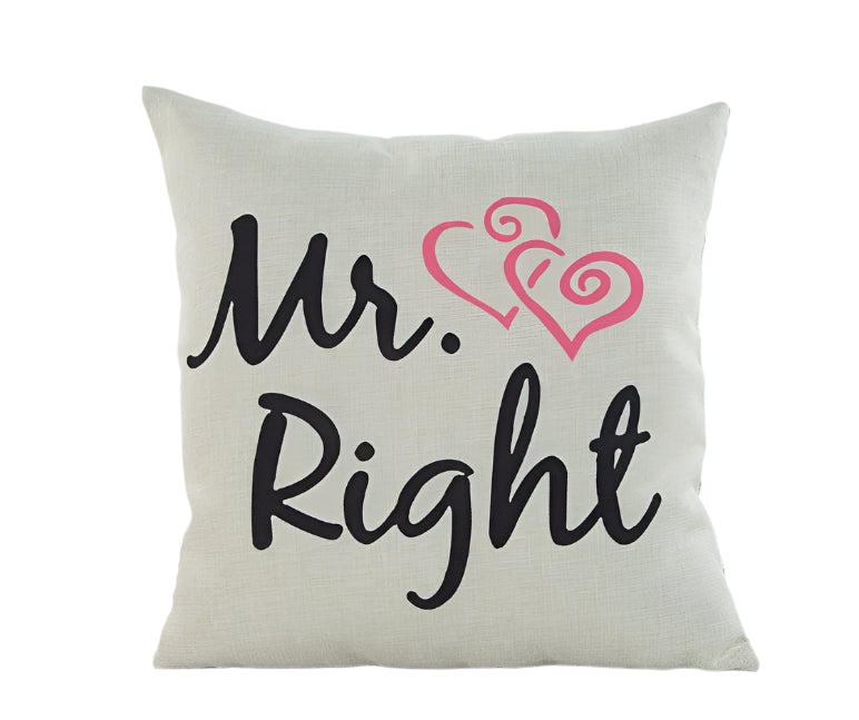 Linen valentine couple hugging pillowcase