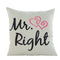 Linen valentine couple hugging pillowcase