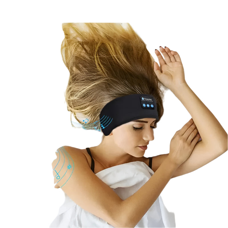 Bluetooth Sleep Headband – Wireless Headphones, Built-In Speakers, Comfortable Fabric, 10-Hour Battery Life