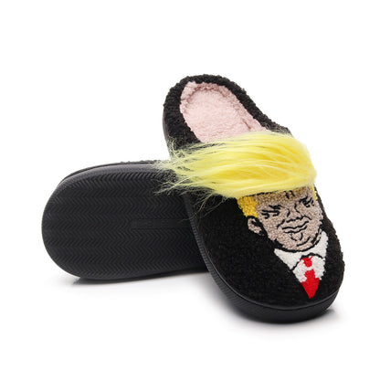 Trump Cotton Slippers Men And Women Winter