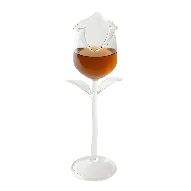 Fancy Red Wine Goblet Wine Cocktail Glasses 100ml Rose Flower Shape Wine Glass Party Barware Drinkware