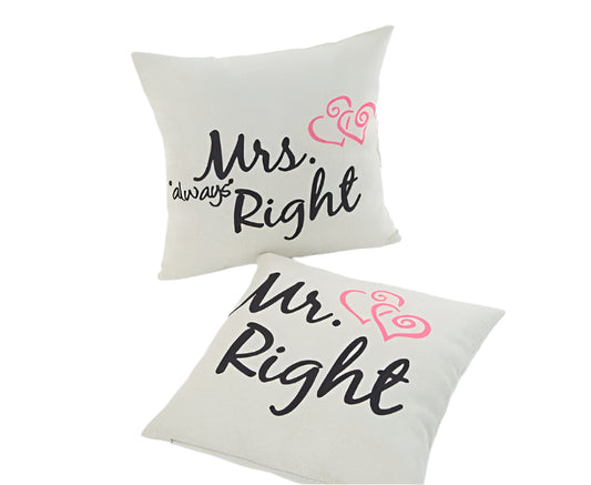 Linen valentine couple hugging pillowcase