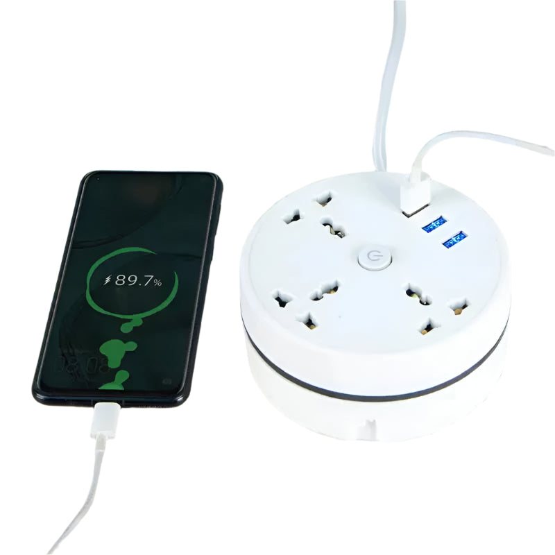 EU Plug AC Outlet Smart Home Power Strip – Multipurpose Electrical Extension Cord with USB Ports & Fast Charging