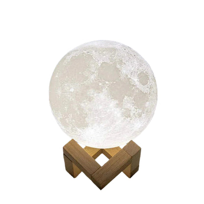 D5 Starry Moon Lamp 8Cm - LED Night Light with Stand, Perfect for Bedroom Decor and Gifts