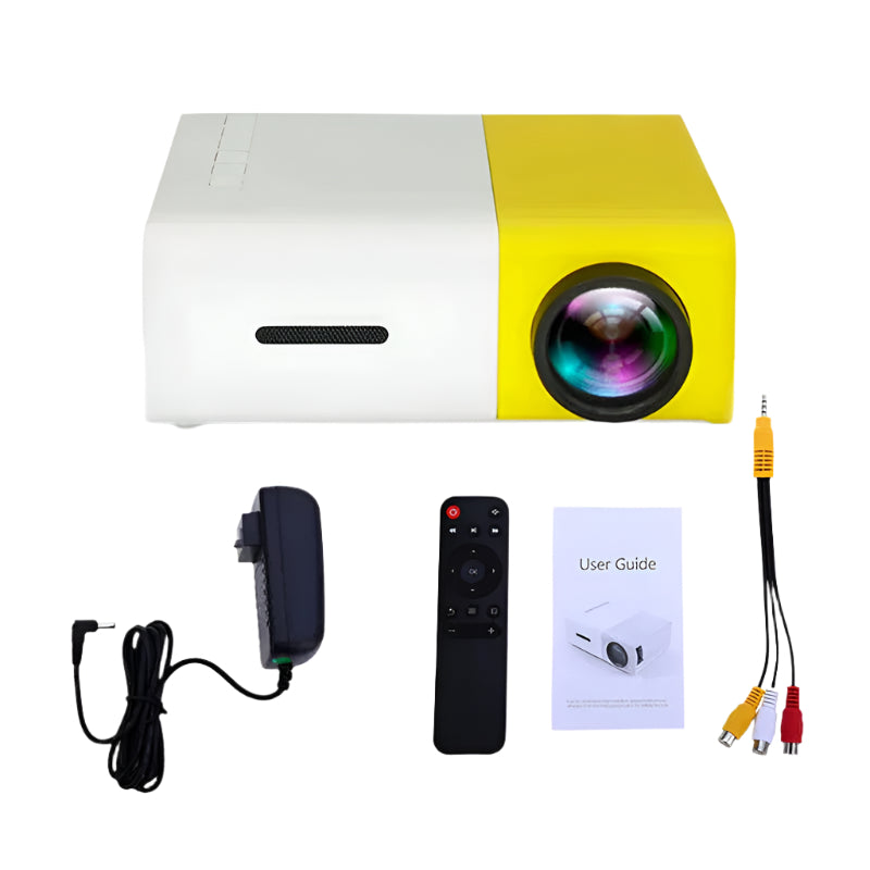 "Mini Projector – 1080P Full HD Support, Portable LED Projector, 4K Video Playback, Multiple Connectivity Options "